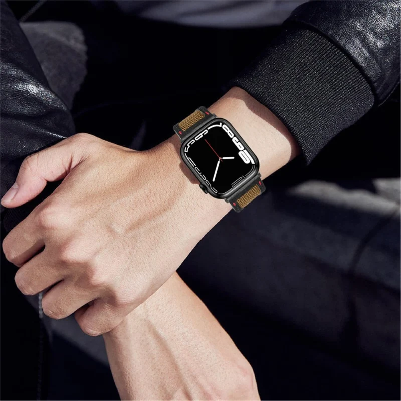 Universell Apple Echtes Leder und Textil / Nylon armband