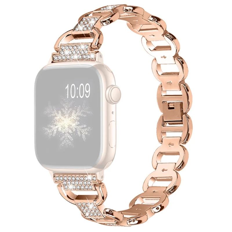 Absolut elegant Universell Apple Metall und Strass armband