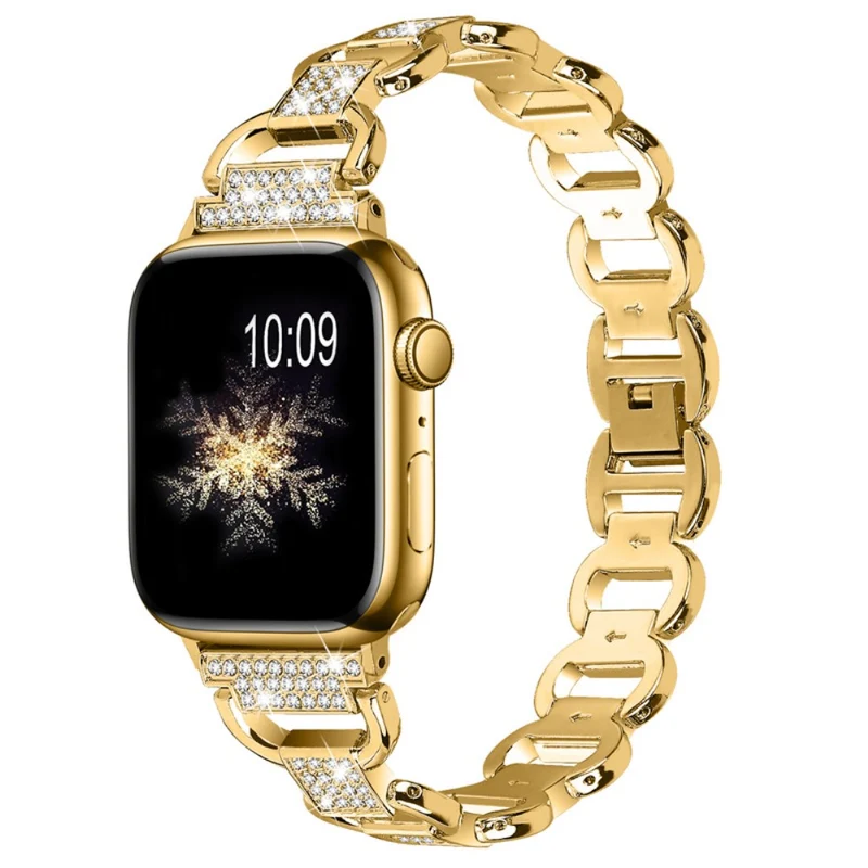Absolut elegant Universell Apple Metall und Strass armband