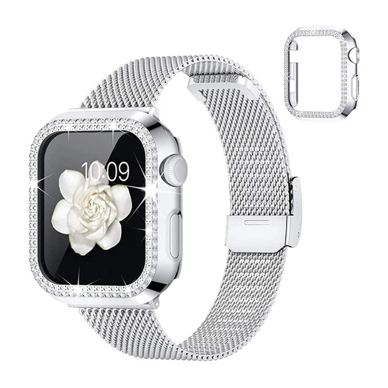 Apple Watch Series 8 (41mm) / Apple Watch Series 7 41mm Metall, Plastik und Strass armband