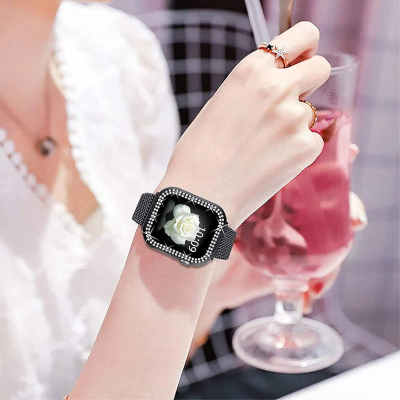 Apple Watch Series 8 (41mm) / Apple Watch Series 7 41mm Metall, Plastik und Strass armband