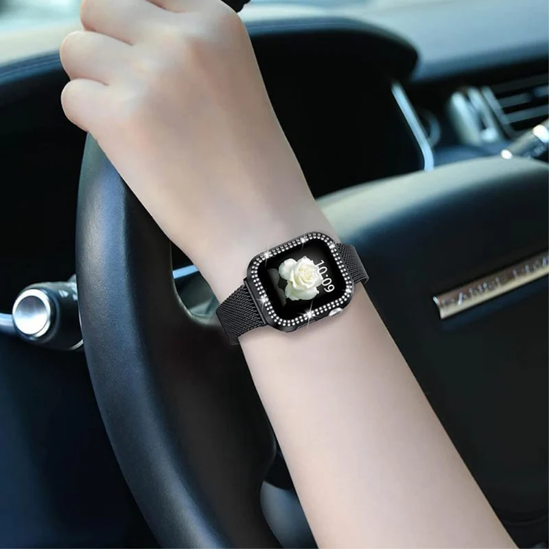 Apple Watch Series 8 (41mm) / Apple Watch Series 7 41mm Metall, Plastik und Strass armband