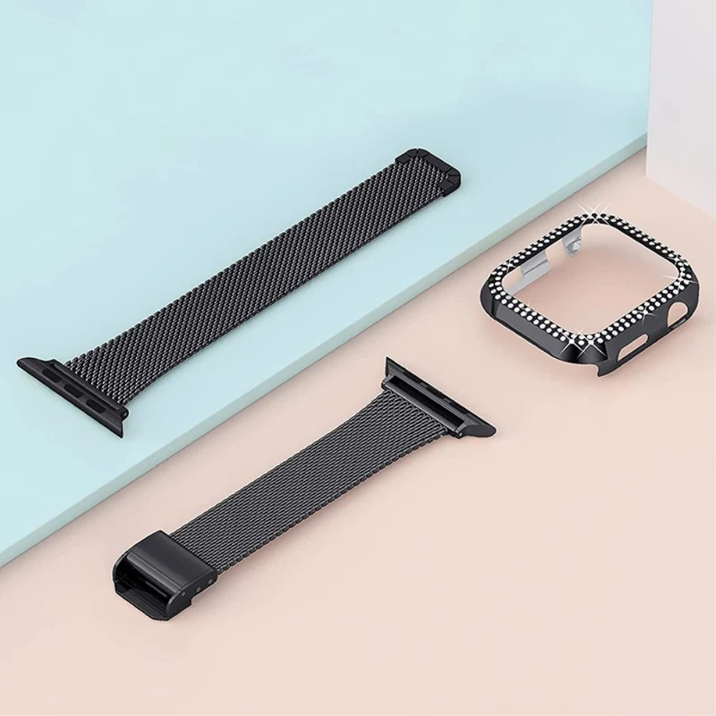 Apple Watch Series 8 (41mm) / Apple Watch Series 7 41mm Metall, Plastik und Strass armband