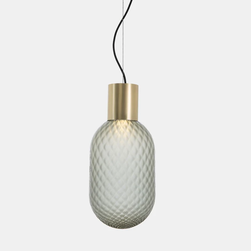Glas Mushroom Tischlampe mit dekorativem Sockel