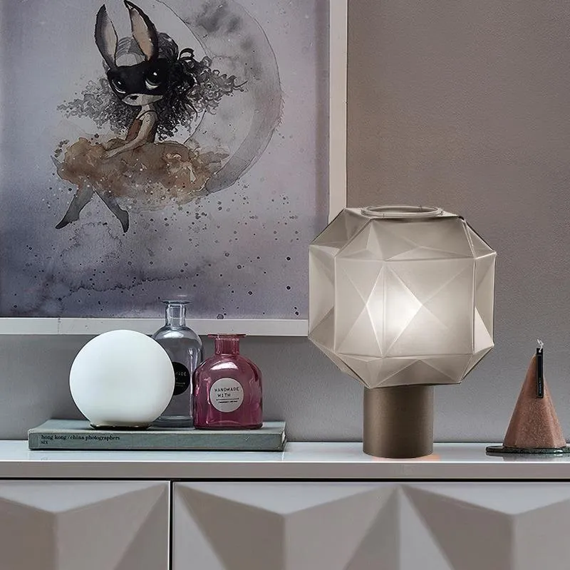 Geometrische Glas Tischlampe