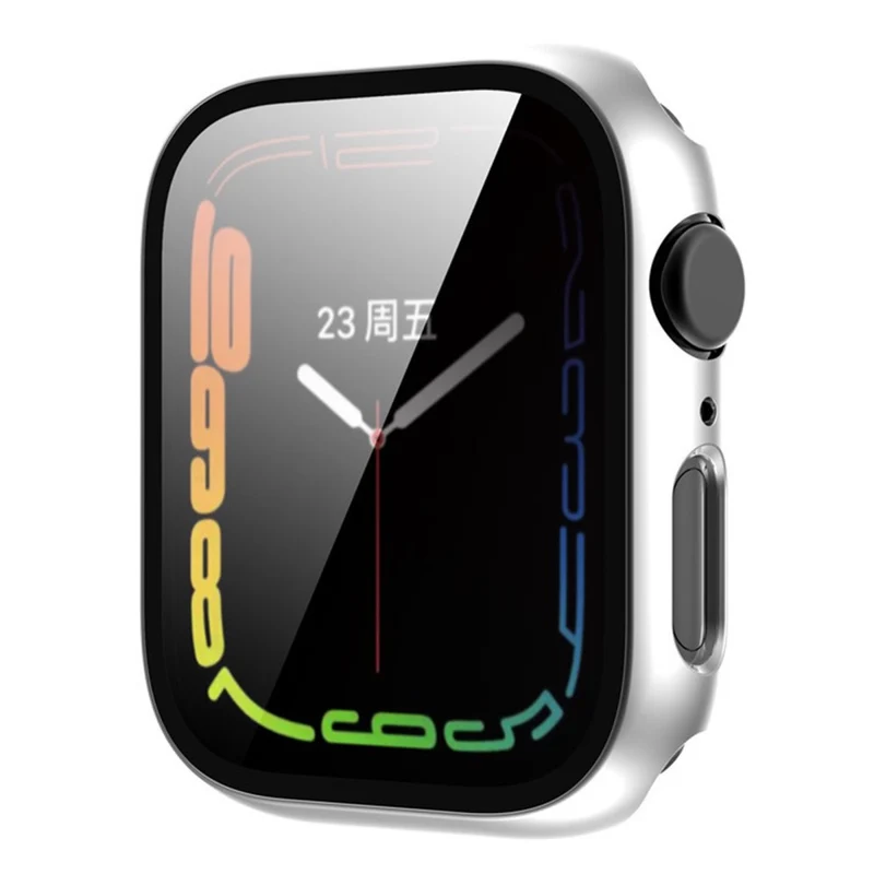 Auffallend Modisch Apple Watch Series 8 (45mm) / Apple Watch Series 7 45mm Hülle mit Displayschutz in Plastik und Gehärtetes Glas