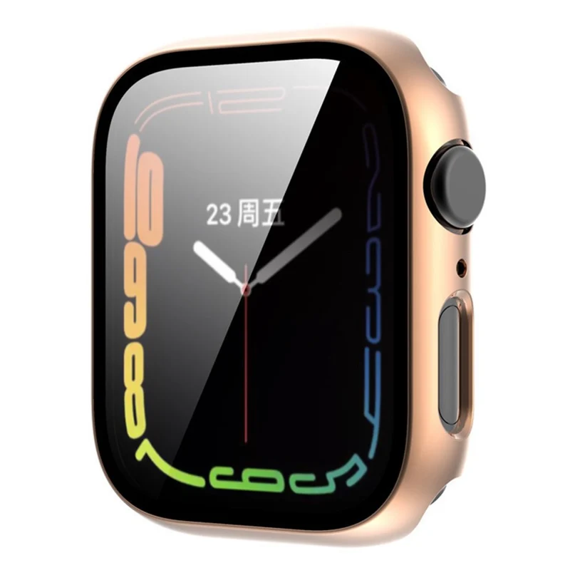 Auffallend Modisch Apple Watch Series 8 (45mm) / Apple Watch Series 7 45mm Hülle mit Displayschutz in Plastik und Gehärtetes Glas