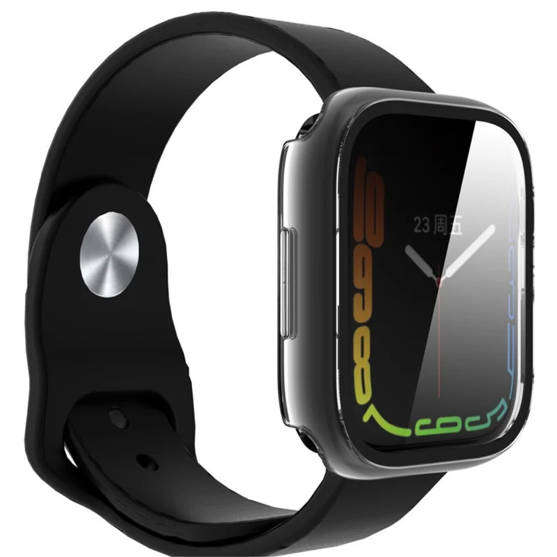 Auffallend Modisch Apple Watch Series 8 (45mm) / Apple Watch Series 7 45mm Hülle mit Displayschutz in Plastik und Gehärtetes Glas