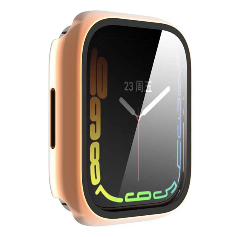 Auffallend Modisch Apple Watch Series 8 (45mm) / Apple Watch Series 7 45mm Hülle mit Displayschutz in Plastik und Gehärtetes Glas