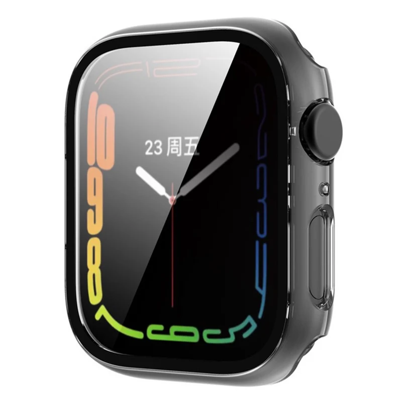 Absolut Stylisch Apple Watch Series 8 (41mm) / Apple Watch Series 7 41mm Hülle mit Displayschutz in Plastik und Gehärtetes Glas