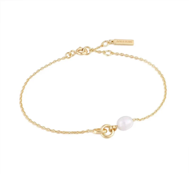 ANIA HAIE B043-01G Armband mit Perlen Anhänger