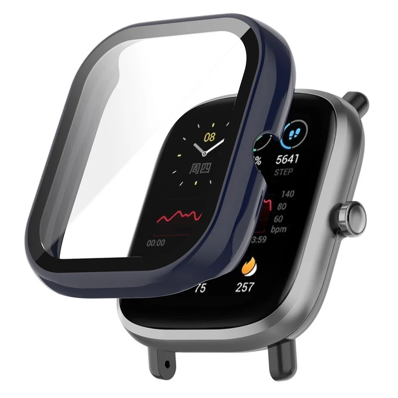 Super Schön Universell Amazfit Hülle mit Displayschutz in Plastik und Gehärtetes Glas