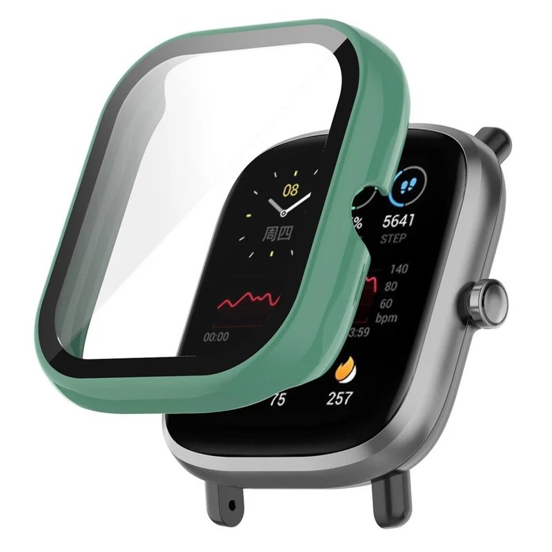 Super Schön Universell Amazfit Hülle mit Displayschutz in Plastik und Gehärtetes Glas