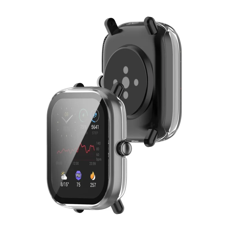 Super Schön Universell Amazfit Hülle mit Displayschutz in Plastik und Gehärtetes Glas