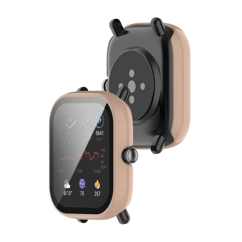 Super Schön Universell Amazfit Hülle mit Displayschutz in Plastik und Gehärtetes Glas