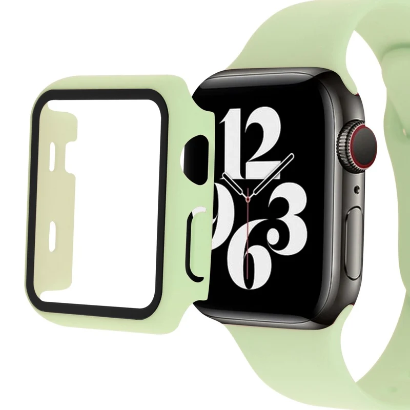 Auffallend Gut Apple Watch Series 8 (45mm) / Apple Watch Series 7 45mm Hülle mit Displayschutz in Plastik und Gehärtetes Glas