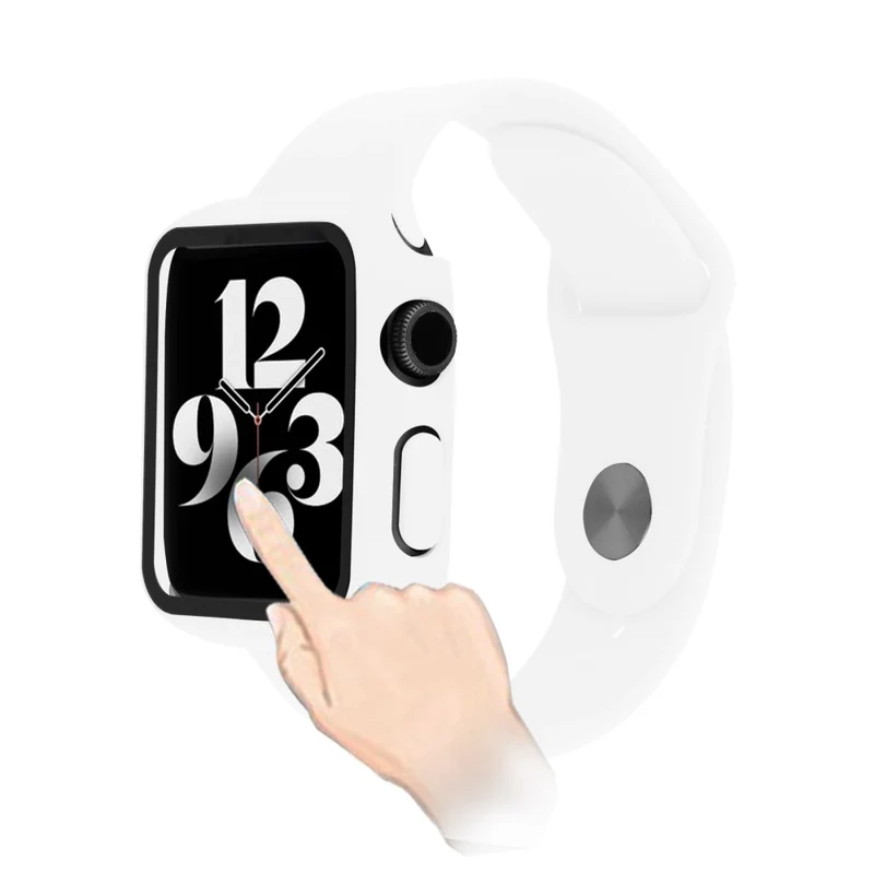 Auffallend Gut Apple Watch Series 8 (45mm) / Apple Watch Series 7 45mm Hülle mit Displayschutz in Plastik und Gehärtetes Glas