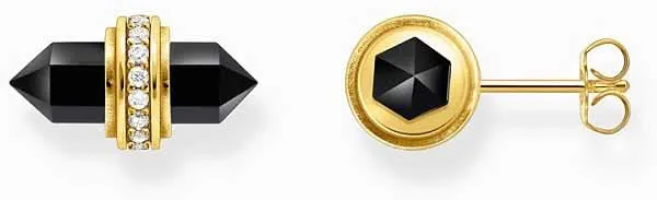 Ohrstecker mit Onyx Kristall in Hexagonform - Thomas Sabo Modell: H2281-177-11