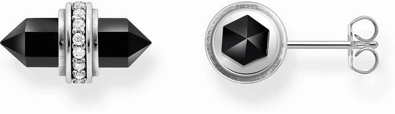 Ohrstecker mit Onyx Kristall in Hexagonform - Thomas Sabo Modell: H2281-641-11