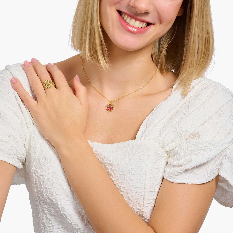 Halskette mit rundem Palmen Anhänger - Thomas Sabo Modell: KE2204-471-7