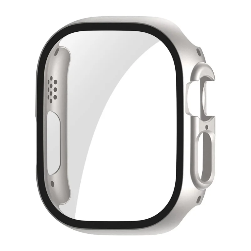 Mega Stylisch Apple Watch Ultra Hülle mit Displayschutz in Plastik und Gehärtetes Glas