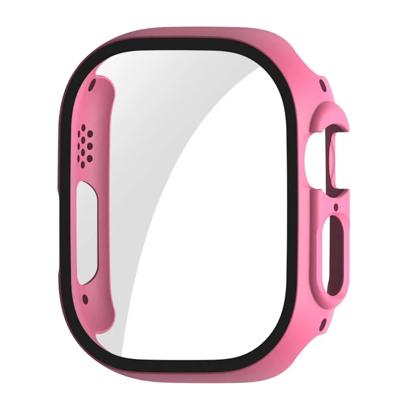 Mega Stylisch Apple Watch Ultra Hülle mit Displayschutz in Plastik und Gehärtetes Glas