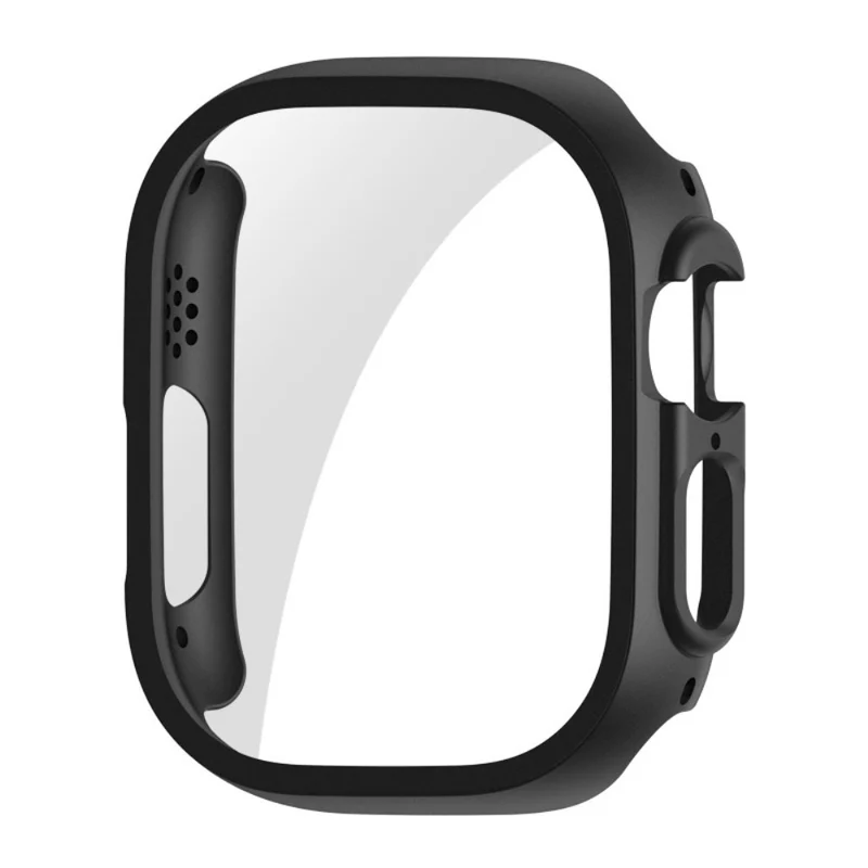 Mega Stylisch Apple Watch Ultra Hülle mit Displayschutz in Plastik und Gehärtetes Glas