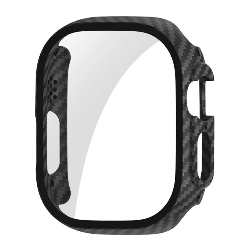Mega Stylisch Apple Watch Ultra Hülle mit Displayschutz in Plastik und Gehärtetes Glas