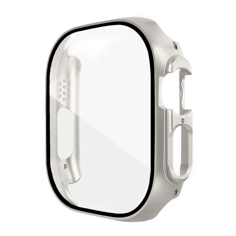 Mega Stylisch Apple Watch Ultra Hülle mit Displayschutz in Plastik und Gehärtetes Glas