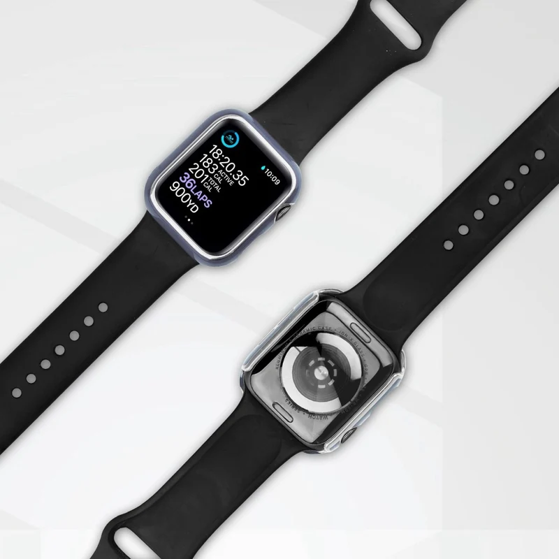 Super Stylisch Apple Watch Ultra Hülle mit Displayschutz in Plastik und Gehärtetes Glas