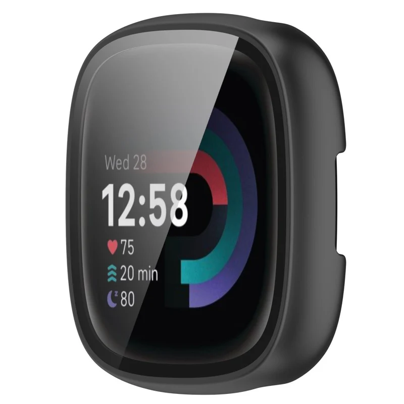 Unglaublich Gut Fitbit Sense 2 / Fitbit Versa 4 Hülle mit Displayschutz in Plastik und Gehärtetes Glas