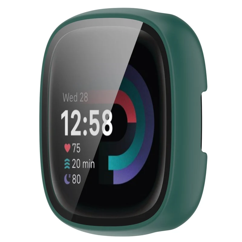 Unglaublich Gut Fitbit Sense 2 / Fitbit Versa 4 Hülle mit Displayschutz in Plastik und Gehärtetes Glas