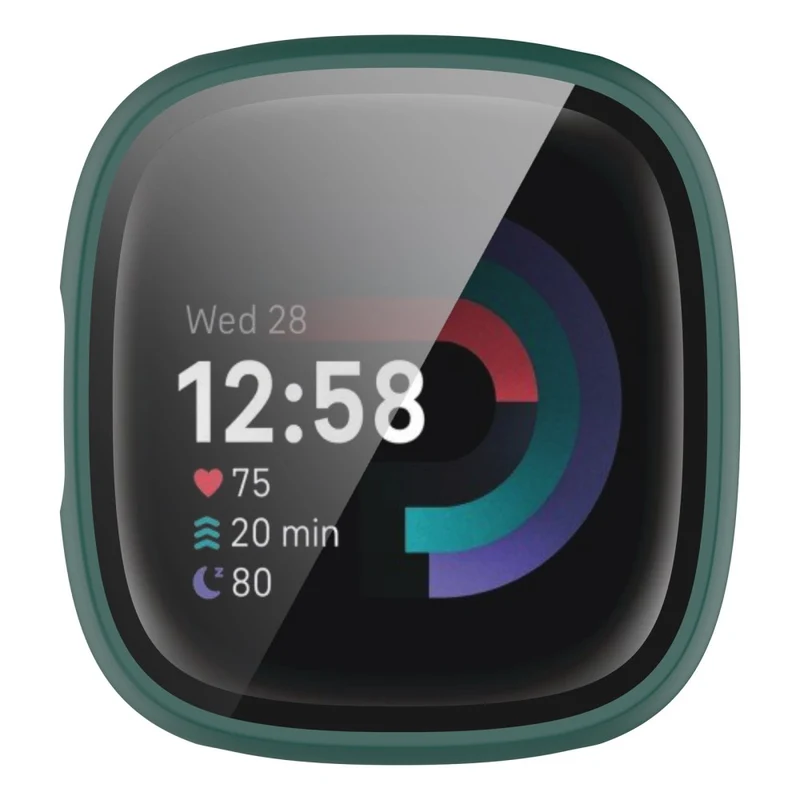 Unglaublich Gut Fitbit Sense 2 / Fitbit Versa 4 Hülle mit Displayschutz in Plastik und Gehärtetes Glas