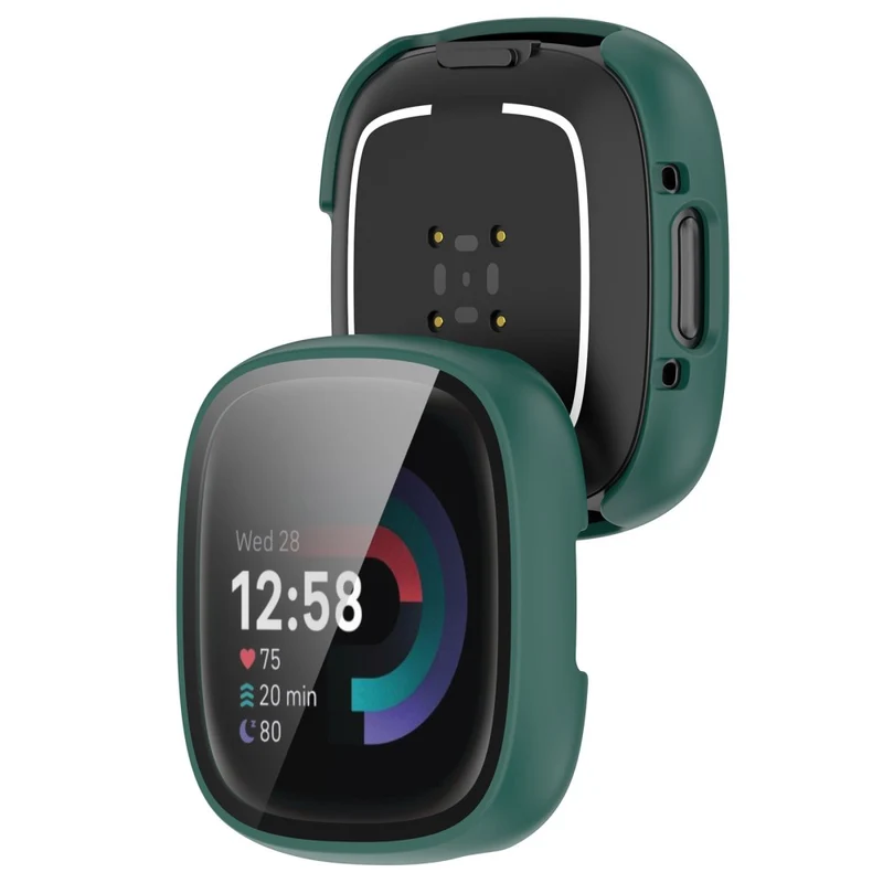 Unglaublich Gut Fitbit Sense 2 / Fitbit Versa 4 Hülle mit Displayschutz in Plastik und Gehärtetes Glas