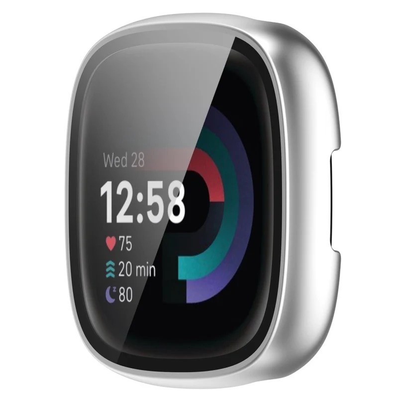 Unglaublich Gut Fitbit Sense 2 / Fitbit Versa 4 Hülle mit Displayschutz in Plastik und Gehärtetes Glas