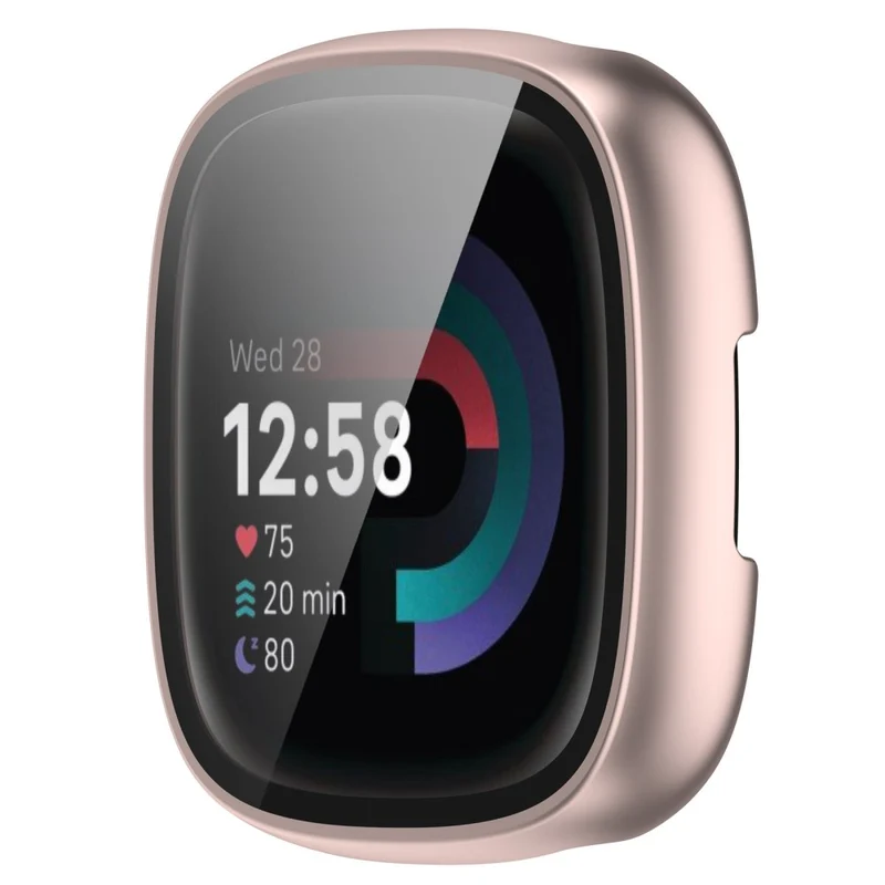Unglaublich Gut Fitbit Sense 2 / Fitbit Versa 4 Hülle mit Displayschutz in Plastik und Gehärtetes Glas