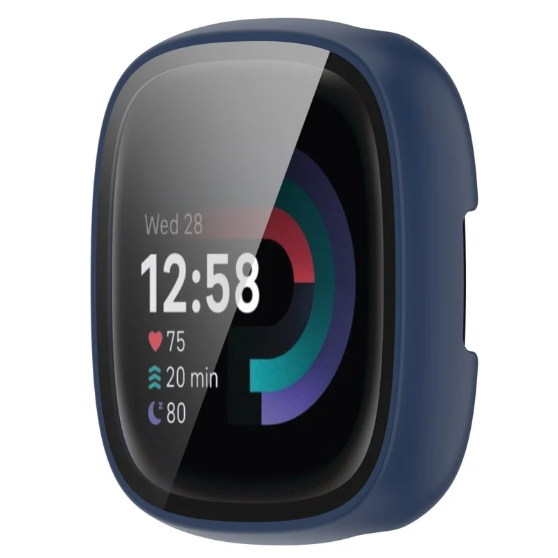 Unglaublich Gut Fitbit Sense 2 / Fitbit Versa 4 Hülle mit Displayschutz in Plastik und Gehärtetes Glas