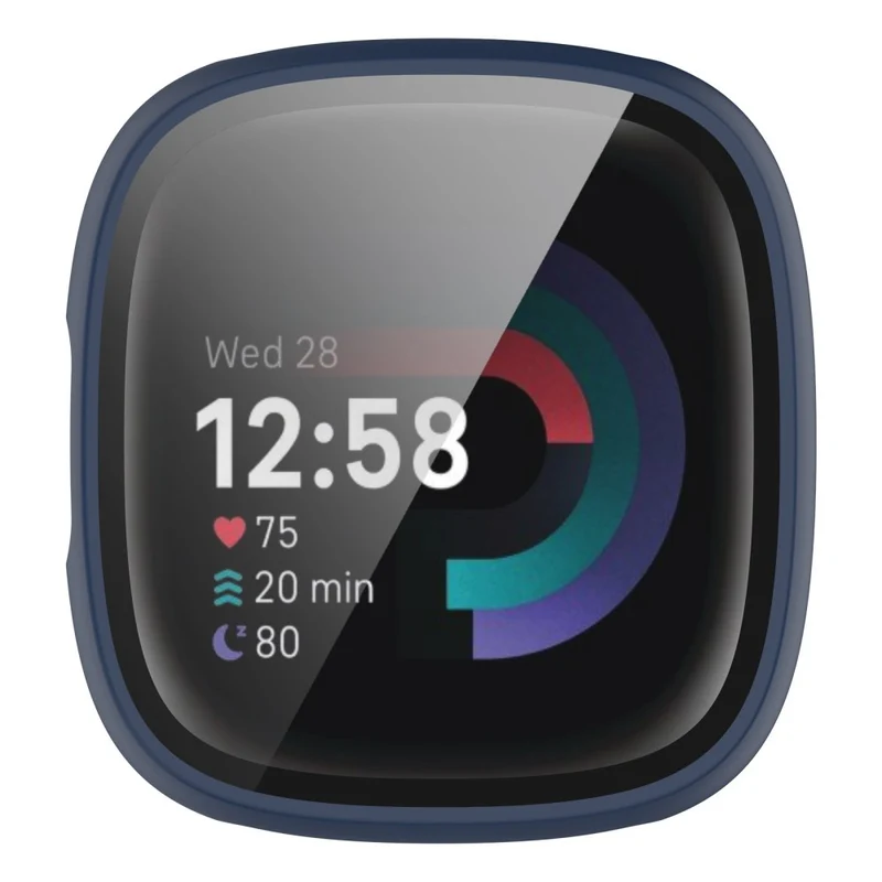 Unglaublich Gut Fitbit Sense 2 / Fitbit Versa 4 Hülle mit Displayschutz in Plastik und Gehärtetes Glas