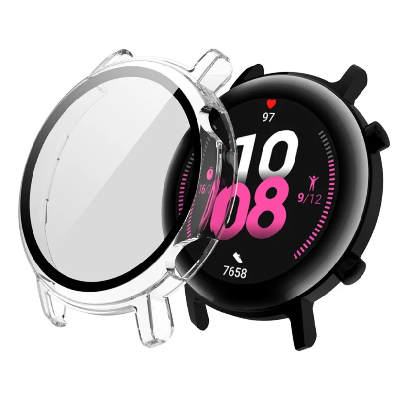 Absolut Gut Huawei Watch GT 2 42mm Hülle mit Displayschutz in Plastik und Gehärtetes Glas