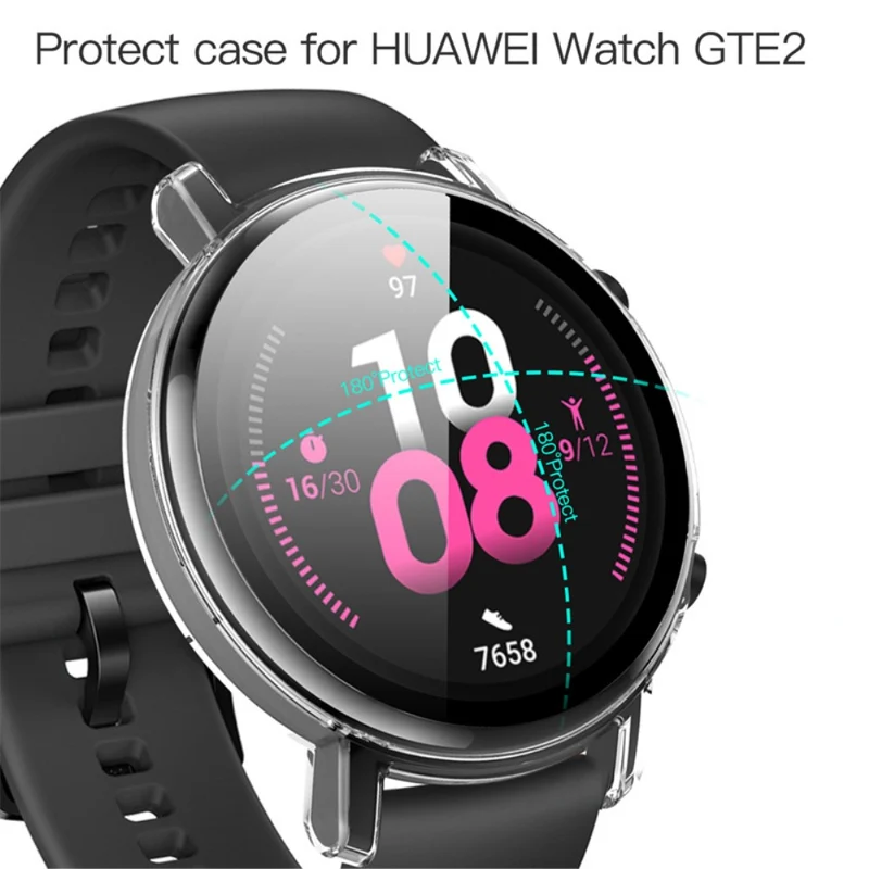 Absolut Gut Huawei Watch GT 2 42mm Hülle mit Displayschutz in Plastik und Gehärtetes Glas