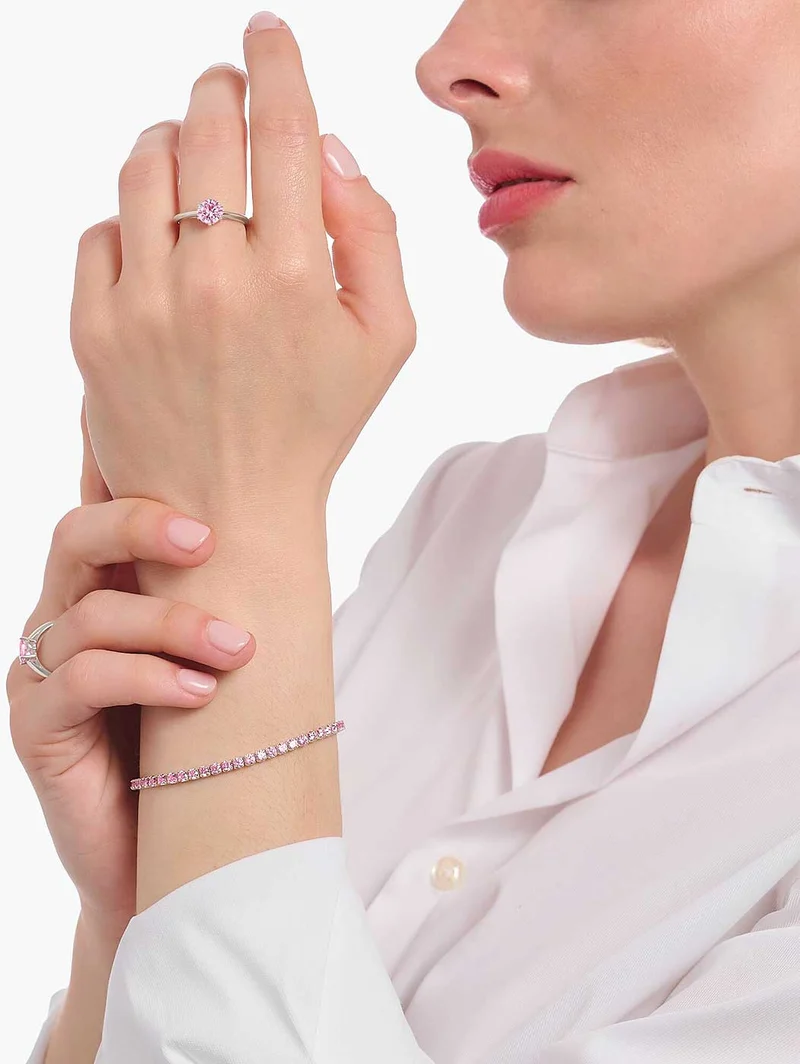 Tennisarmband mit pinken Zirkoniasteinchen - Thomas Sabo Modell: A2167-051-9