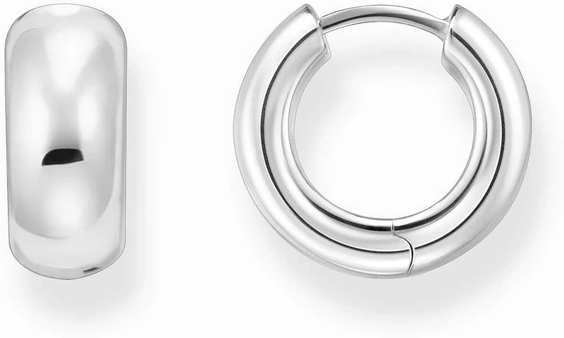 Silberfarbene Kreolen, in Chunky-Optik, die von den 90s inspiriert ist - Thomas Sabo Modell: CR741-001-21