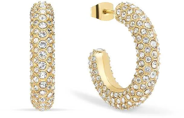 Kreolen aus Edelstahl mit Steinchen - Bering Jewelry Modell: 739-27-05