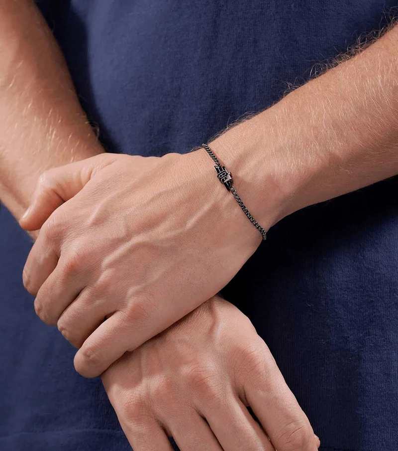 REVELRY Graues Armband mit Anhänger - Police Modell: PEAGB0033303