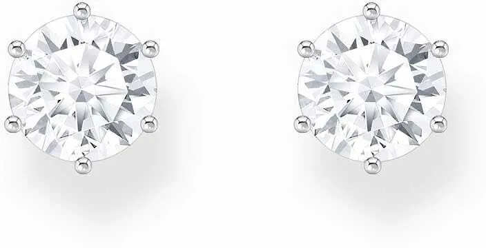 Ohrrstecker mit großem, weißem Zirkoniastein im Brillantschliff - Thomas Sabo Modell: H2300-051-14