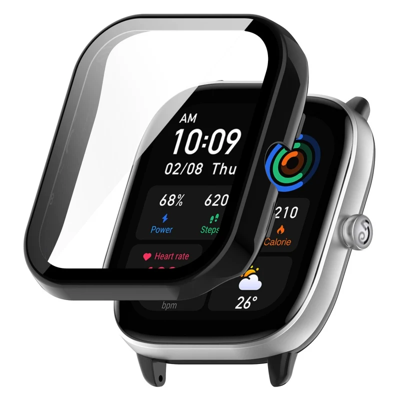 Absolut Schön Amazfit GTS 4 Mini Hülle mit Displayschutz in Plastik und Gehärtetes Glas