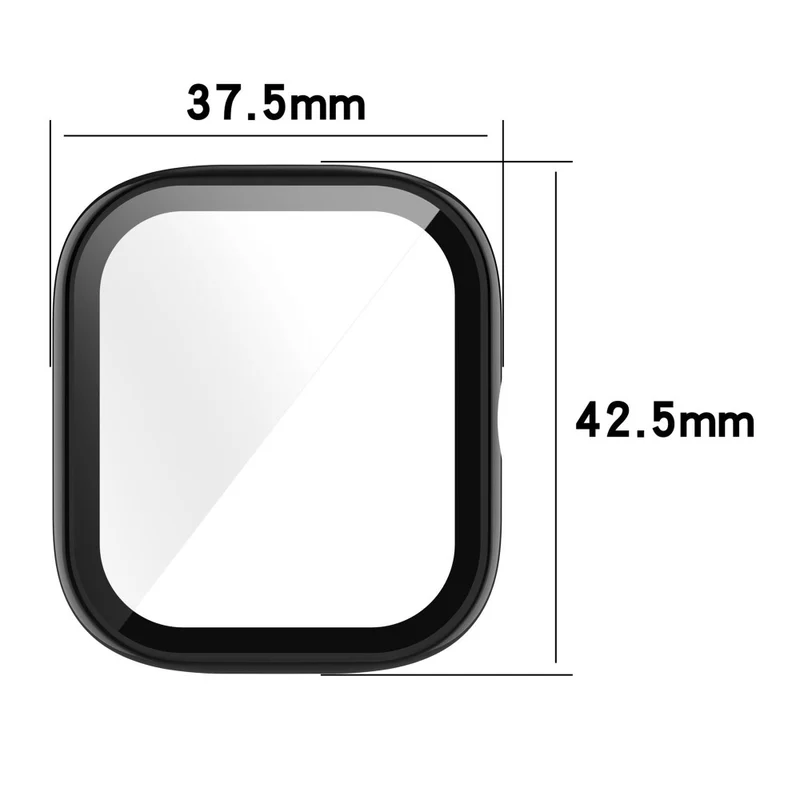 Absolut Schön Amazfit GTS 4 Mini Hülle mit Displayschutz in Plastik und Gehärtetes Glas
