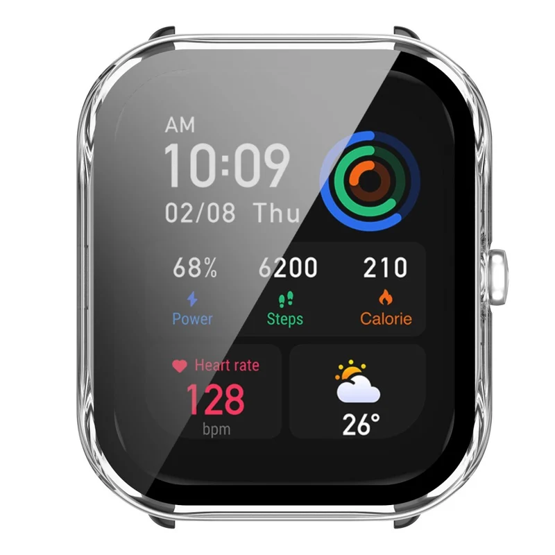Absolut Schön Amazfit GTS 4 Mini Hülle mit Displayschutz in Plastik und Gehärtetes Glas