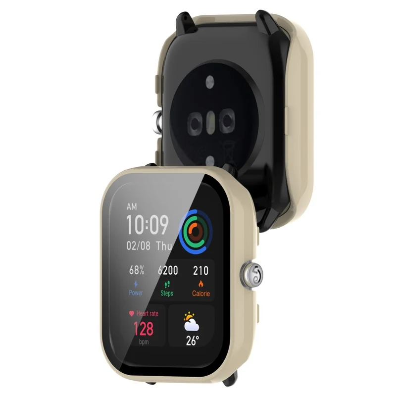 Absolut Schön Amazfit GTS 4 Mini Hülle mit Displayschutz in Plastik und Gehärtetes Glas