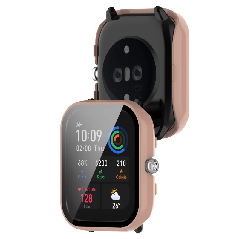 Absolut Schön Amazfit GTS 4 Mini Hülle mit Displayschutz in Plastik und Gehärtetes Glas